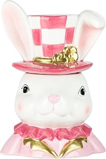 10 Strawberry Street Dapper Rabbit Canister (Lapin en Rose)