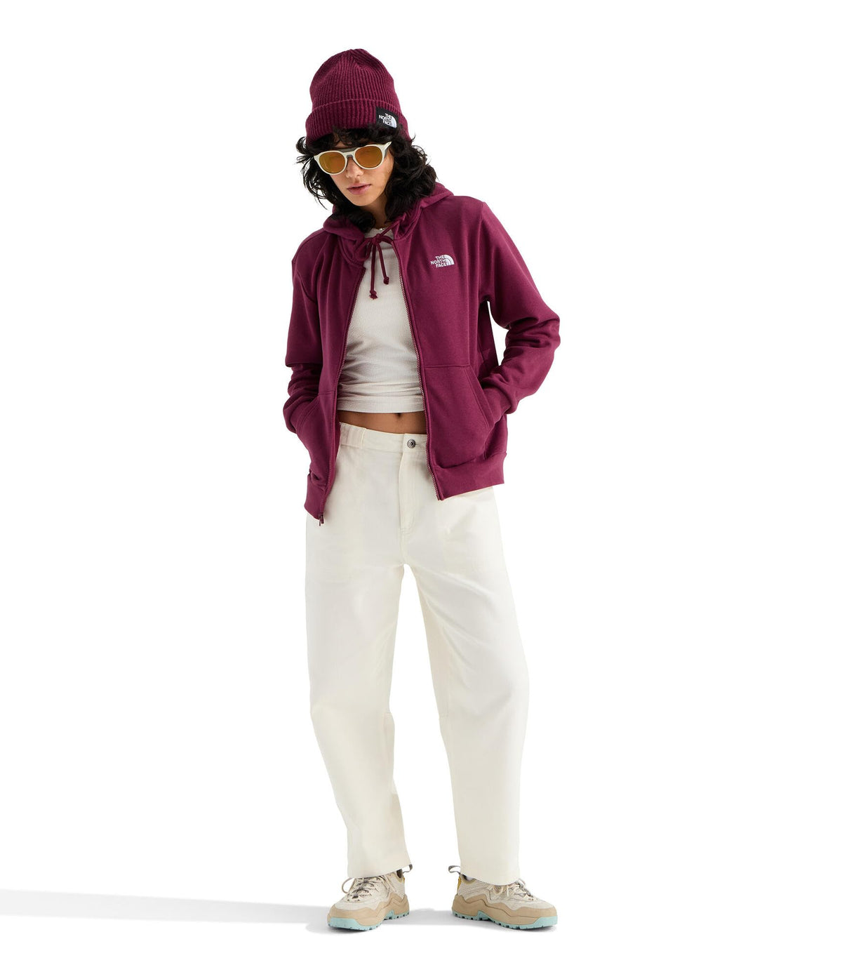 Evolution Simple Dome Full Zip Hoodie by The North Face – X-Small, Cotton, Burgundy Crush, Model NF0A8EU0MVO