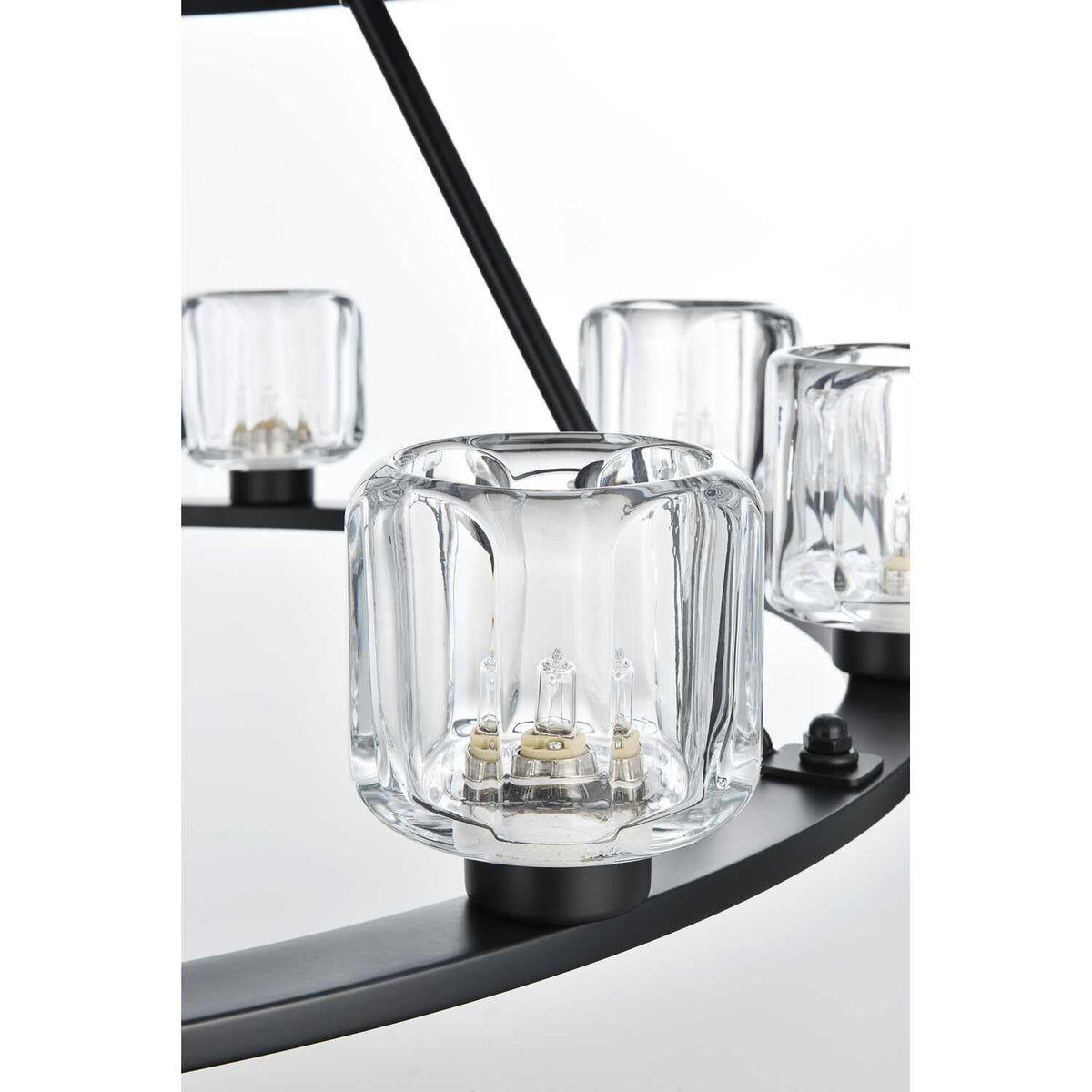 Cadence 15 Light Chandelier Black by Lighting Design – Iron, Black