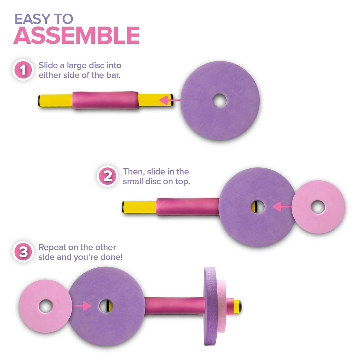 Modern Innovations Dumbbells / Pink/Purple / 14-16 ounces Categories