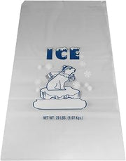 Inno-Pak 361802715 Drawstring Ice Bag, Polar Bear, 20 lb, 26" x 14" (Pack of 250)