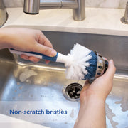 Sink and Dish Scrub Brush by UNGER – 9.5 inch, Microfiber, Blue, Model 979830