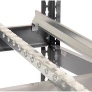 4 Level Single Depth Gravity Flow Carton Rack by Global Industrial – 48"L x 96"W x 84"H, Alloy Steel, Grey, Model 184058