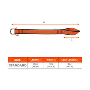 Squids 3174 Tool Tethering Cross Arm Anchor Strap by Ergodyne – Polyester, Orange, Model 19174