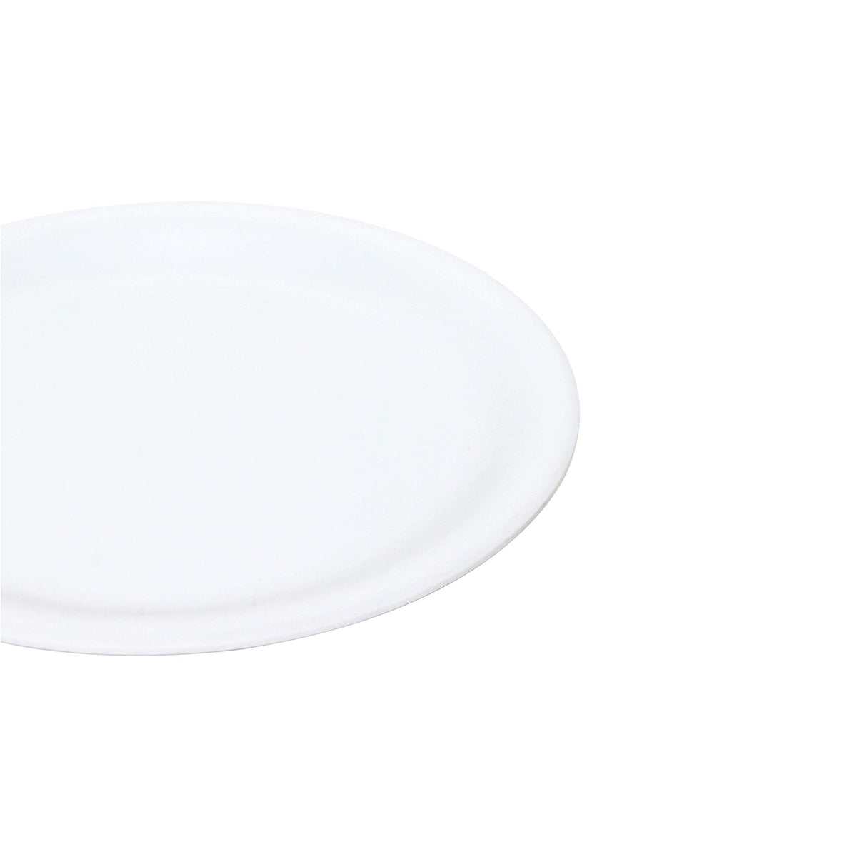 Thunder Group Color white melamine dinnerware collection 6 .5 inch narrow rim round plate by Excellante – Small, Melamine, White, Pack of 12, Model CR106W