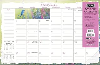 Lang, Songbirds 2026 Desk Pad by Susan Bourdet, 11'' X 17'', 12-Month Calendar with Stapled Binding