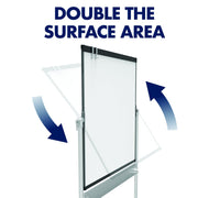 Easel, Magnetic Whiteboard, 4' x 3', Reversible, Mobile, Flipchart Holder, Prestige 2, Black Frame () by Quartet – 48"W x 36"H, Glass, Black, Model ECM43P2
