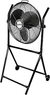 Air King 9219 18-Inch Industrial Grade High Velocity Roll-About Stand with Fan,Black