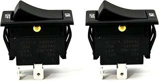 0808-116-K Rocker Switch, Compatible with CRES Cor Heating Equipment（2PCS） | Compatible with Cres Cor Heating Equipment,4 Terminal Industrial Switch for Commercial Food Service Warming Carts & Cabinets
