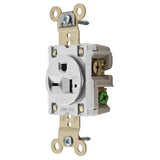 Single Receptacle by Hubbell – Plastic, White, Model HBL5461W