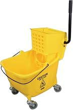 Impact 7Y/2636-3Y Value-Plus Sidepress Wringer and Plastic Bucket Combo, 26-35 qt Capacity, Yellow