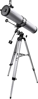 Barska Starwatcher 900x114mm 675 Power Reflector Telescope with Equatorial Mount, 3x Barlow Lens, Moon Filter