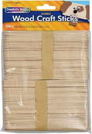 Pacon Jumbo Natural Craft Sticks, 100Pieceper Pack