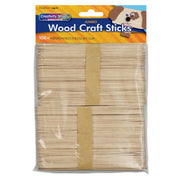 Jumbo Natural Craft Sticks by Pacon – 6" x 0.75", Wood, Natural, Pack of 100, Model CK-367601