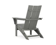 Modern Folding Adirondack Chair by Polywood – 30 inches (W) x 32.25 inches (L) x 37 inches (H), High Density Polyethylene (HDPE), Slate Grey, Model MNA110GY