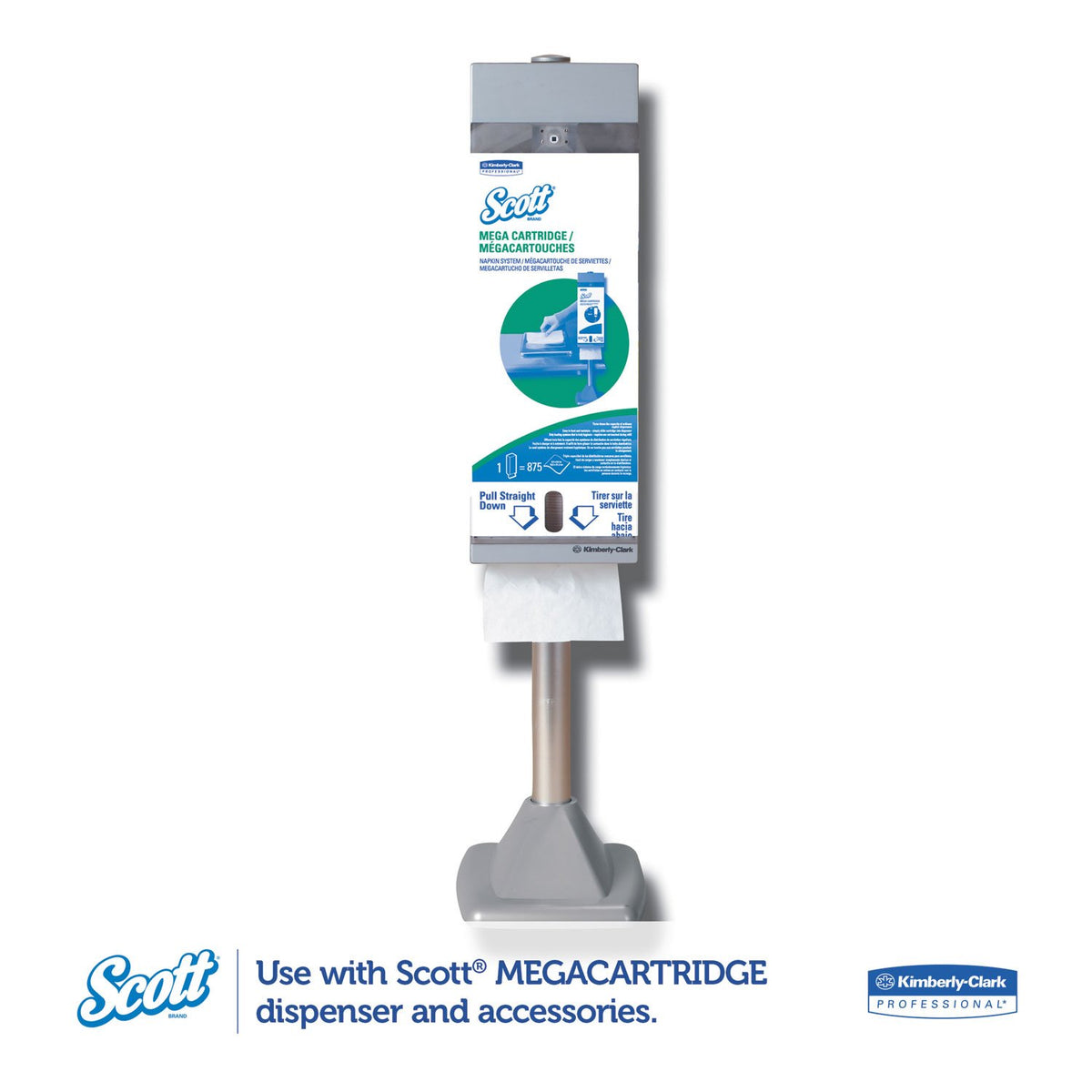 Scott Mega Cartridge Napkins in White by Kimberly-Clark – 8.4" x 6.5", Paper, White, Model KCC98908