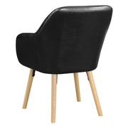 Take a Seat Charlotte Accent Chair by Convenience Concepts – 25.25"L x 26.75"W x 33.5"H, Faux Leather, Black Faux Leather, Model 310131B