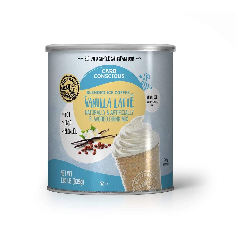 Low Carb Blended Iced Coffee - Vanilla - 1.85 lb by Big Train – 29.4 Ounce (Pack of 1), Model BT.640820