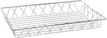 HUBERT Wire Basket Chrome Plated Steel - 18"L x 12"W x 2"H