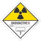 National Marker Dot Shipping Labels, Radioactive Ii, 4X4, Ps Paper, 500/Rl