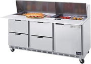 Beverage-Air SPED72-18C-4 72" W Sandwich Prep Table Drawered