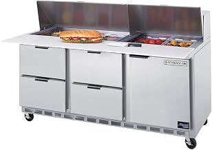 Beverage-Air SPED72-18C-4 72" W Sandwich Prep Table Drawered