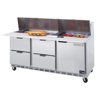 Beverage-Air 72" W Sandwich Prep Table Drawered by Beverage Air – Stainless-Steel, Model SPED72-18C-4