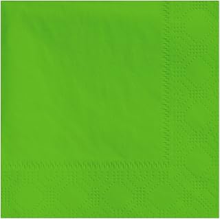 Hoffmaster 180361 Beverage Napkin, Regal Embossed, 2-Ply, 1/4 Fold, 9-1/2" Length x 9-1/2" Width, Fresh Lime (4 Packs of 250)