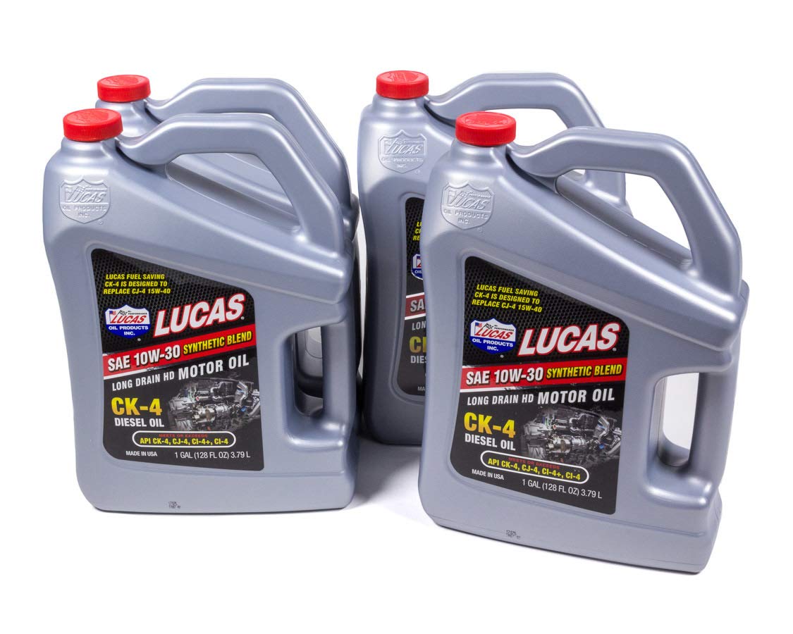 Synthetic Blend (10w30Diesel Oil Case 4 x 1 Gallon) by Lucas Oil – 1 Pack, Plain, Model 10282-4