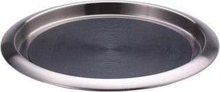 Service Ideas Tray, Built in Non-Slip Rubber Inserts, 12", Stainless Steel | TR1412SR with Molded Non-Slip Silcone on Top and Bottm, Dishwasher Safe, Brushed