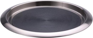 Service Ideas Tray, Built in Non-Slip Rubber Inserts, 12", Stainless Steel | TR1412SR with Molded Non-Slip Silcone on Top and Bottm, Dishwasher Safe, Brushed