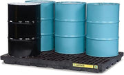 Justrite ACCUM CTR, 6 Drum, ECOPOLY BLK (28659)