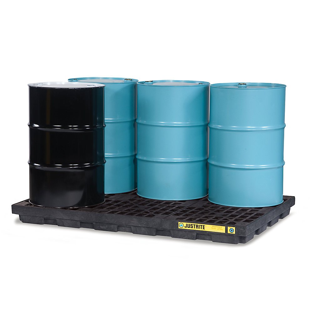 ACCUM CTR by Justrite – Recycled Polyethylene, Black, Model 28659
