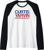 Curtis Yarvin for President 2028 Raglan Baseball Tee