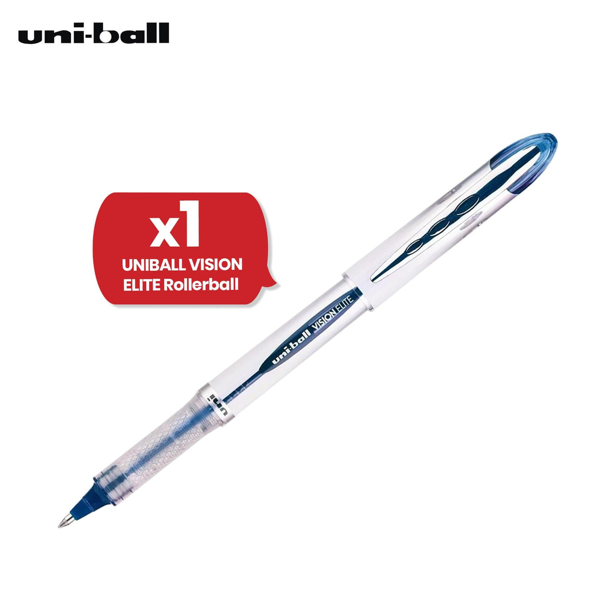 vision elite black pen by Uni-Ball – 1 Count (Pack of 1), Plastic, Black, Model 146799