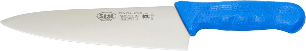 Winco 8" Blue Chef's Commercial-Grade Knife