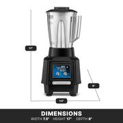 Torq Blender with 48 oz Stainless Steel Jar & Toggle Switch by Waring – 48 Ounce Stainless Steel Jar, 1.4 liters, Stainless Steel, Black, Model TBB145ES/TBB145S4