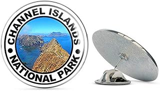 Round Channel Islands National Park (Hike Hiking) Metal 0.75" Lapel Hat Pin Tie Tack Pinback