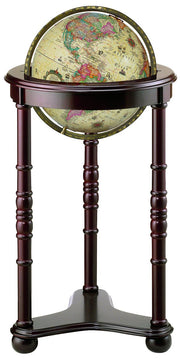 Globes Lancaster Illuminated Globe by Replogle – Large, Wood, Off-white, Model 85801