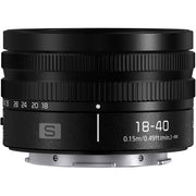 LUMIX S 18-40mm f/4.5-6.3 Lens Bundle + Lens Hood by Panasonic – Black, Pack of 11, Model BH52-PAN1840S-72126