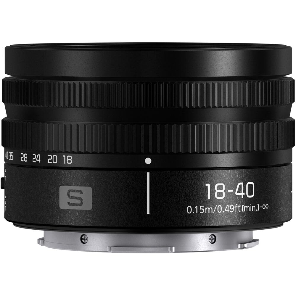 LUMIX S 18-40mm f/4.5-6.3 Lens Bundle + Lens Hood by Panasonic – Black, Pack of 11, Model BH52-PAN1840S-72126