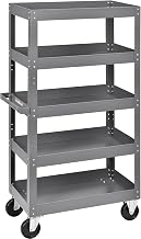 Global Industrial Multi-Level Steel Shelf Truck, 5 Shelves, 800 Lb. Capacity, 30"L x 16"W x 60"H