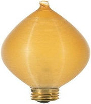Satco S2706 120V Candelabra Base 25-Watt C11 Light Bulb, Amber Spun