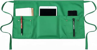 TiwerlfeServer Waist Aprons with 5 Pockets - 11.5 Inch Waterdrop & Oil Resistant Waitress Waiter Half Apron