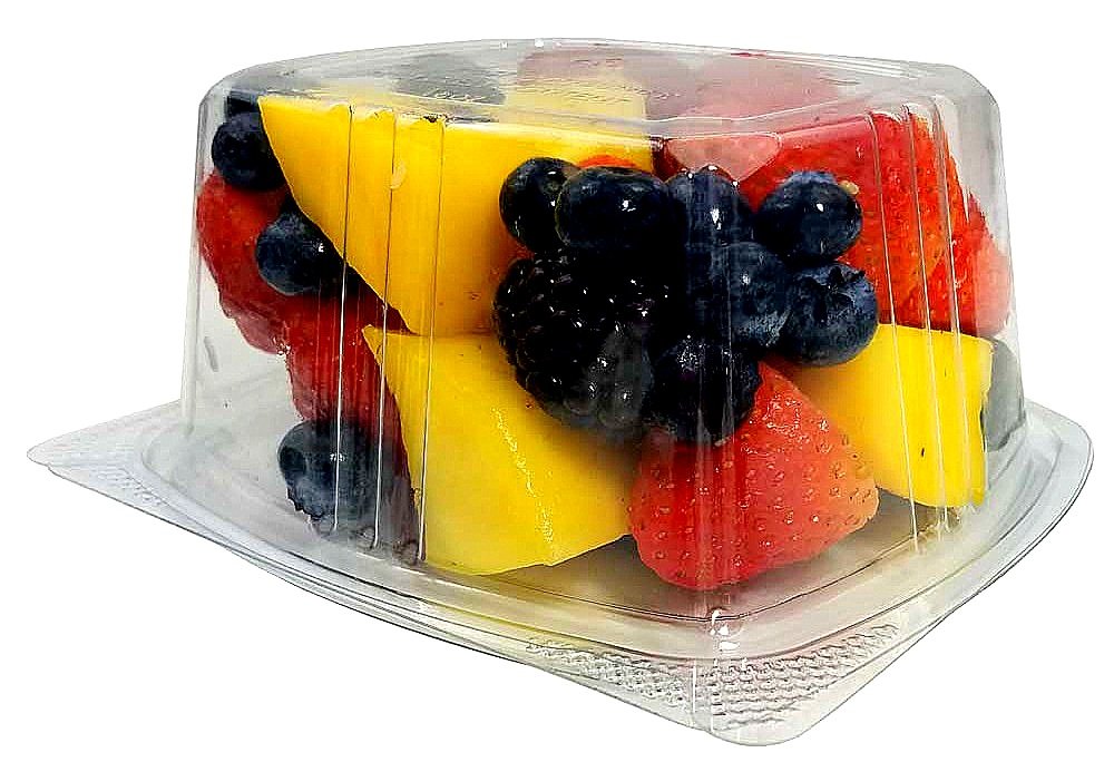 16 oz. (Pint Size) RPET Clear Hinged Deli Meal Prep Fruit Salad Display Food Storage Containers (Pack of 200) by KODA CUP – 16 oz, 16.0 ounces, Polyethylene Terephthalate (PET)
