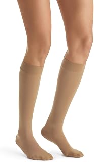 JOBST Ultra Sheer Knee High Stockings, Silky Beige, 8-15 mmHg Large 1 Pair