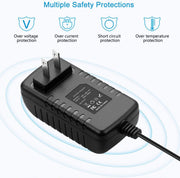 Global AC/DC Adapter Compatible with Detecto PC10 PC20 PC30 Digital Price Computing Scale Power Supply Cord by BestCH – Composite, Black, Model CH322120098