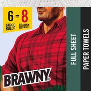 Paper Towels by Brawny – 6 Count (Pack of 1), Paper, White, Model 440785