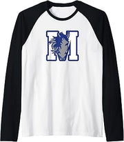 Curtis-Tufts M Mustang Raglan Baseball Tee
