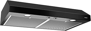 Broan-NuTone BCSD136BL Glacier Range Hood with Light, Exhaust Fan for Under Cabinet, Black, 36-inch